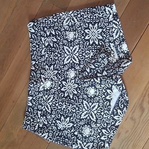 J crew flat front chino shorts blue floral size 0